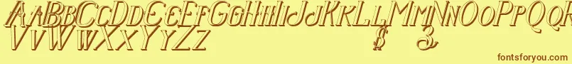 More about Senandungmalamitalicbold3D Font Senandungmalamitalicbold3D Font – Brown Fonts on Yellow Background