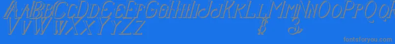 Weitere Informationen zur Senandungmalamitalicbold3D-Schriftart Senandungmalamitalicbold3D-Schriftart – Graue Schriften auf blauem Hintergrund