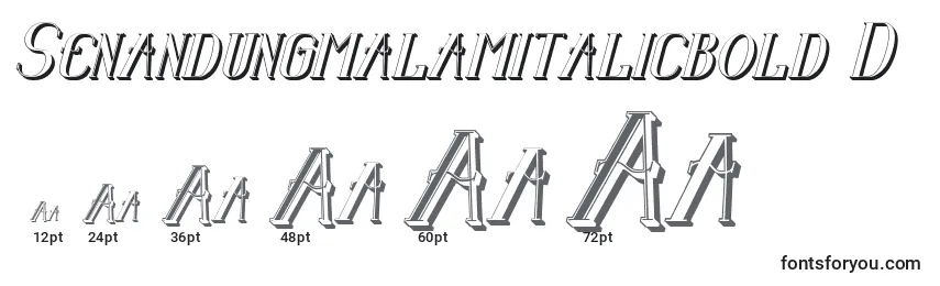 Размеры шрифта Senandungmalamitalicbold3D