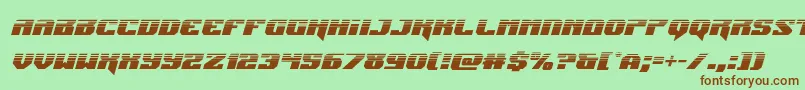 Jumpershalfital Font – Brown Fonts on Green Background