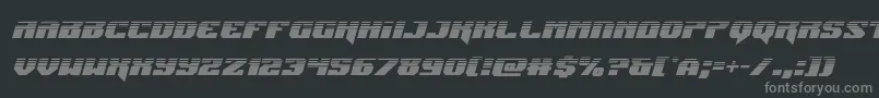 Jumpershalfital Font – Gray Fonts on Black Background