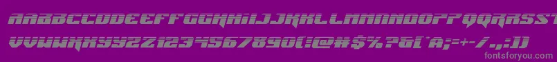 Jumpershalfital-Schriftart – Graue Schriften auf violettem Hintergrund