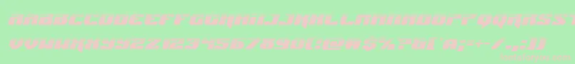 Czcionka Jumpershalfital – różowe czcionki na zielonym tle
