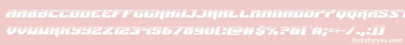 Шрифт Jumpershalfital – белые шрифты на розовом фоне