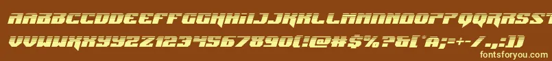 Jumpershalfital Font – Yellow Fonts on Brown Background