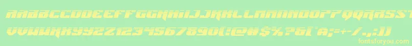 Шрифт Jumpershalfital – жёлтые шрифты на зелёном фоне