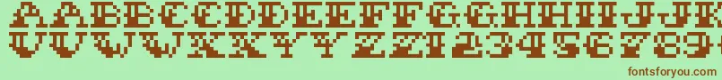 SailorStitch Font – Brown Fonts on Green Background