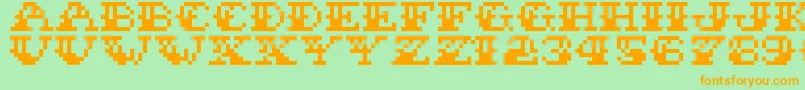 SailorStitch Font – Orange Fonts on Green Background