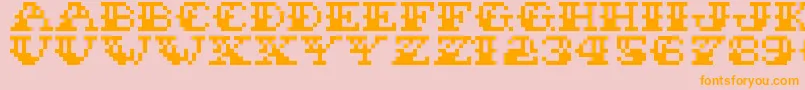 Police SailorStitch – polices orange sur fond rose