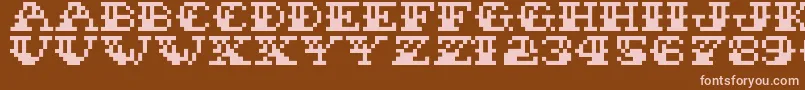 SailorStitch Font – Pink Fonts on Brown Background
