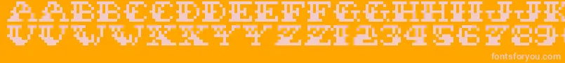 SailorStitch Font – Pink Fonts on Orange Background