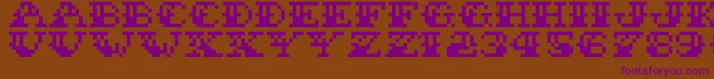 SailorStitch Font – Purple Fonts on Brown Background