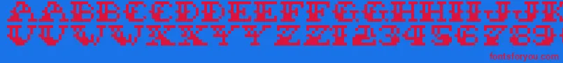 SailorStitch Font – Red Fonts on Blue Background