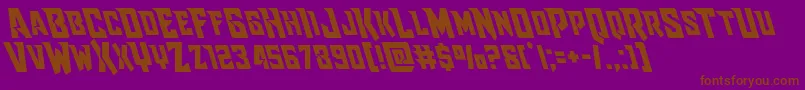 Raidercrusaderleft Font – Brown Fonts on Purple Background