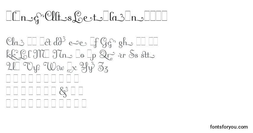 Czcionka FlingAltsLetPlain.1.0 – alfabet, cyfry, specjalne znaki