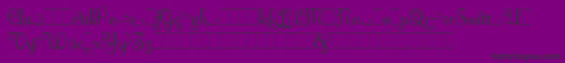 フォントFlingAltsLetPlain.1.0 – 紫の背景に黒い文字