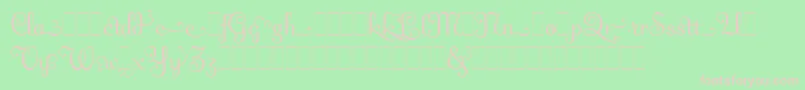 FlingAltsLetPlain.1.0 Font – Pink Fonts on Green Background