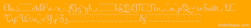 FlingAltsLetPlain.1.0 Font – Pink Fonts on Orange Background