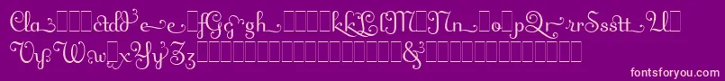 FlingAltsLetPlain.1.0 Font – Pink Fonts on Purple Background