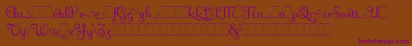 FlingAltsLetPlain.1.0 Font – Purple Fonts on Brown Background