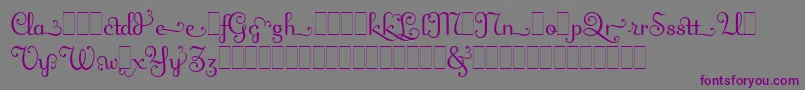Fonte FlingAltsLetPlain.1.0 – fontes roxas em um fundo cinza