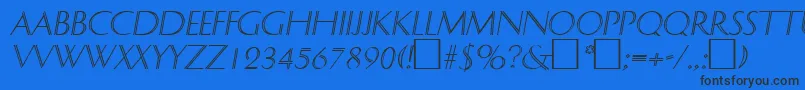 fuente DelphinItalic – Fuentes Negras Sobre Fondo Azul