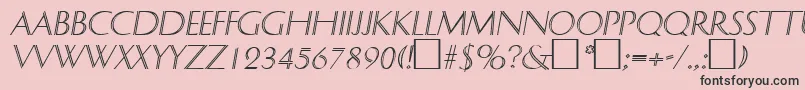 DelphinItalic Font – Black Fonts on Pink Background