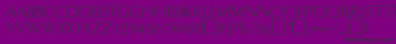 fuente DelphinItalic – Fuentes Negras Sobre Fondo Morado