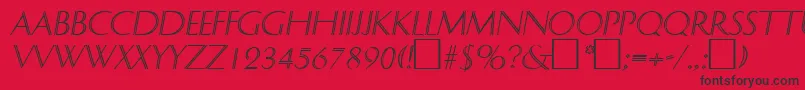 DelphinItalic Font – Black Fonts on Red Background