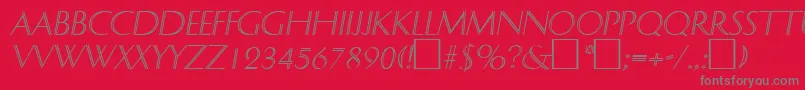 DelphinItalic Font – Gray Fonts on Red Background