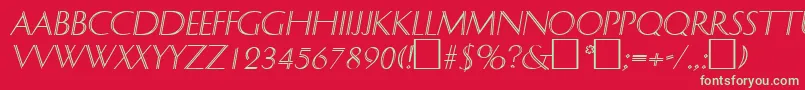 DelphinItalic Font – Green Fonts on Red Background