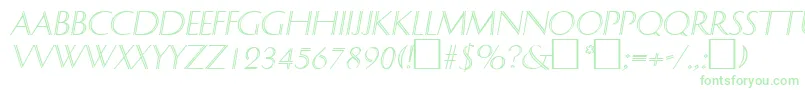 DelphinItalic-Schriftart – Grüne Schriften