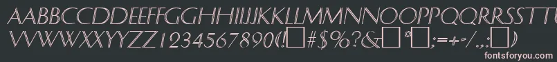 DelphinItalic Font – Pink Fonts on Black Background