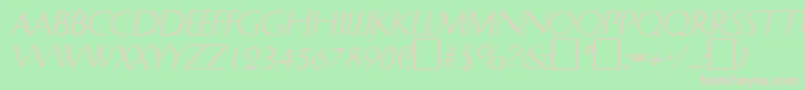 DelphinItalic Font – Pink Fonts on Green Background