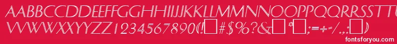 DelphinItalic Font – White Fonts on Red Background