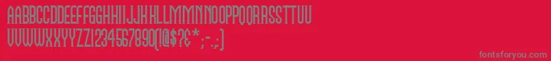Namesakenf Font – Gray Fonts on Red Background