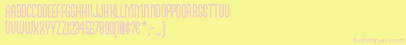 Namesakenf Font – Pink Fonts on Yellow Background