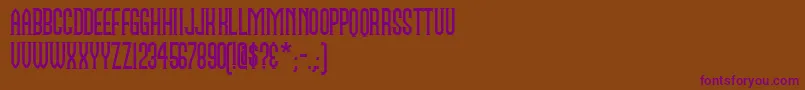 Namesakenf Font – Purple Fonts on Brown Background