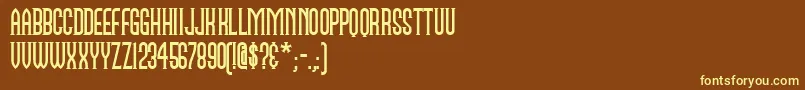 Namesakenf Font – Yellow Fonts on Brown Background