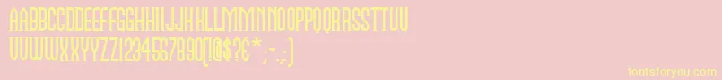 Namesakenf Font – Yellow Fonts on Pink Background