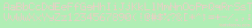 Ericsson Font – Pink Fonts on Green Background