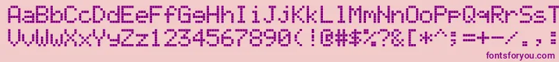 Ericsson Font – Purple Fonts on Pink Background