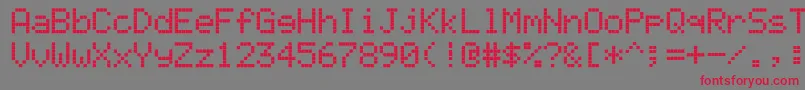 Ericsson Font – Red Fonts on Gray Background