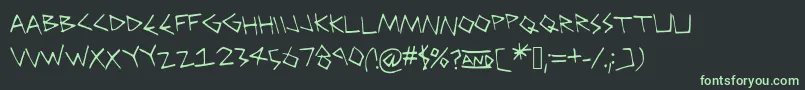 Шрифт SugarSpice – зелёные шрифты на чёрном фоне