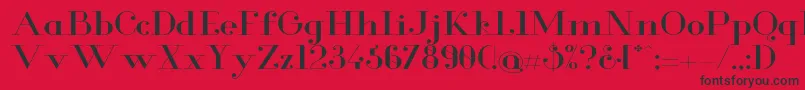 GlamorExtended Font – Black Fonts on Red Background