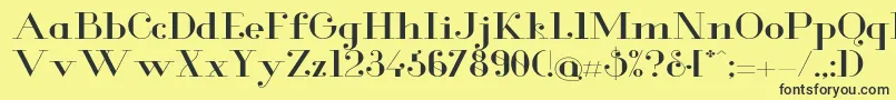 GlamorExtended Font – Black Fonts on Yellow Background
