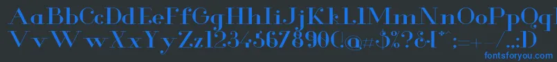 GlamorExtended Font – Blue Fonts on Black Background