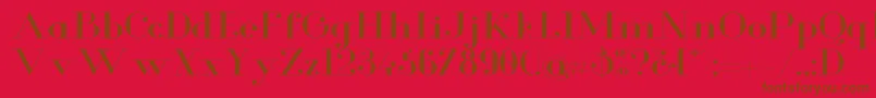 GlamorExtended Font – Brown Fonts on Red Background