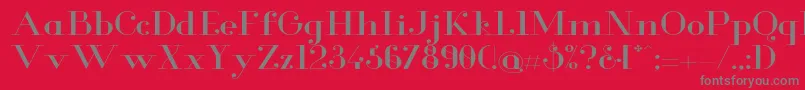 GlamorExtended Font – Gray Fonts on Red Background