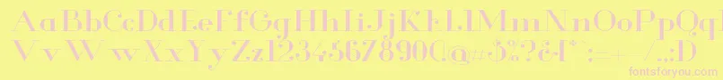 GlamorExtended Font – Pink Fonts on Yellow Background